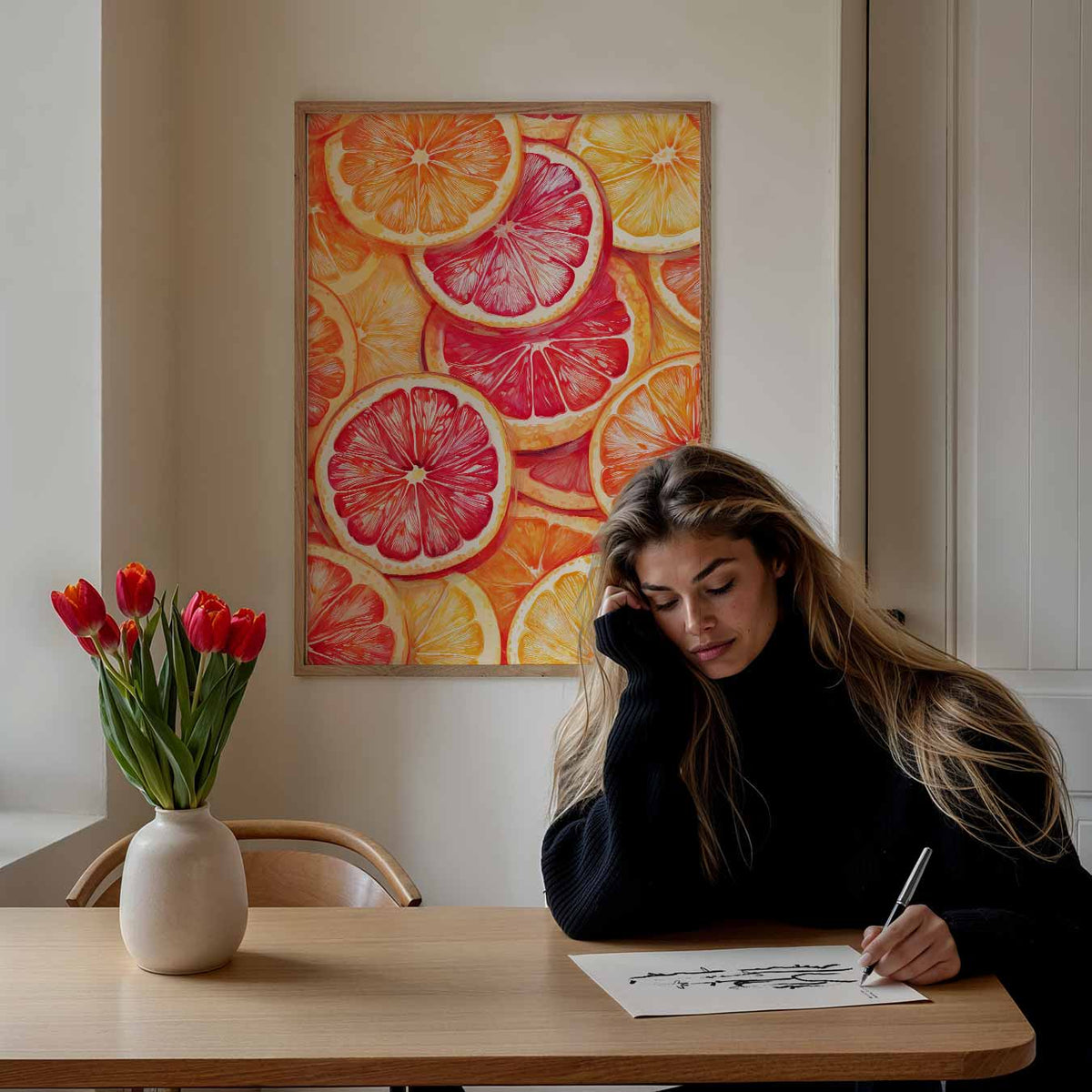 Zomerse Citrustonen – keuken portret poster, afbeelding 7