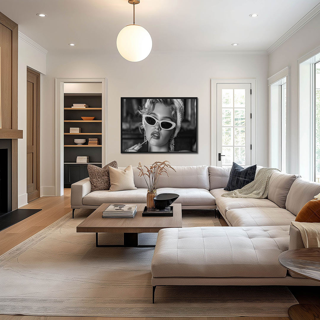 Zwart wit portret – op canvas, dibond of plexiglas