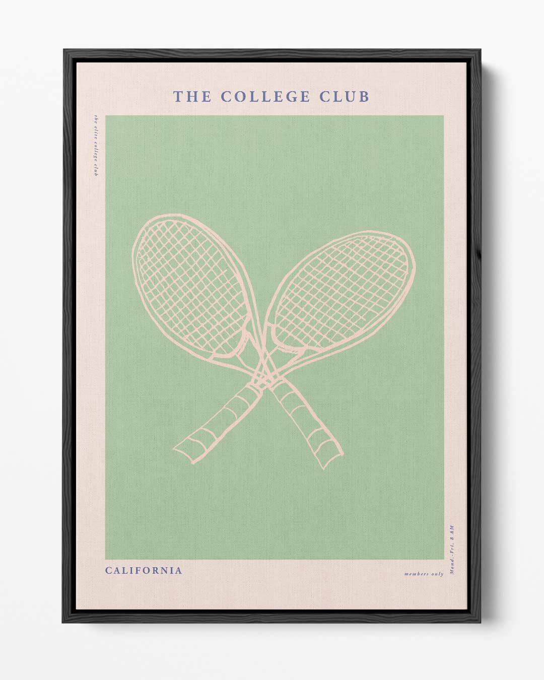 Tennis Elegantie Poster – portret kunstwerk als wanddecoratie