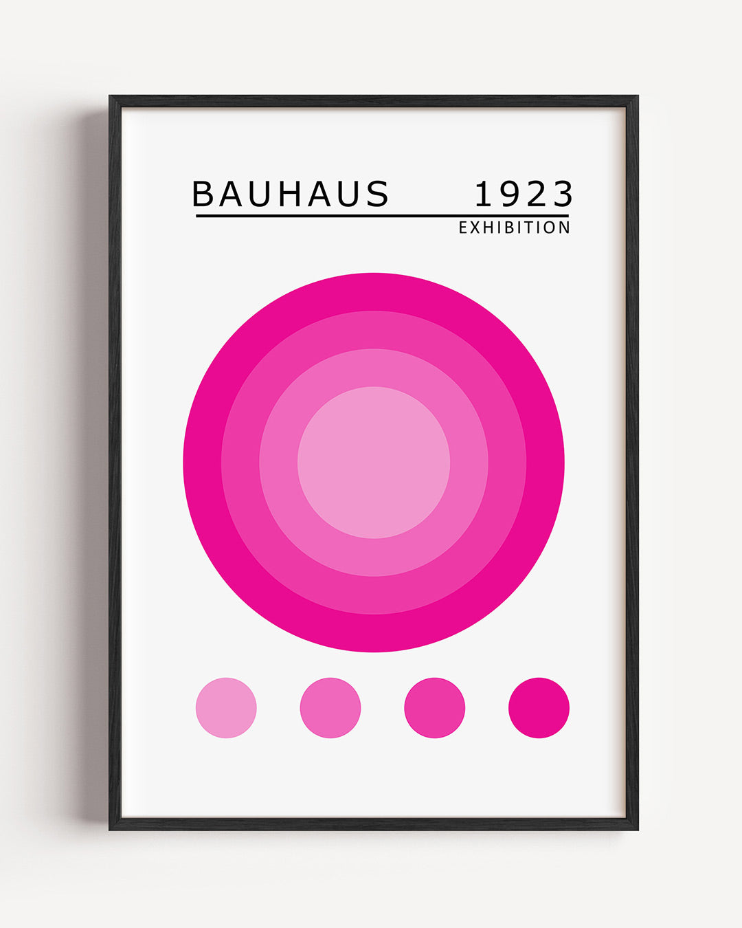 Cirkelvormen en kleuren – staande Bauhaus poster als wanddecoratie