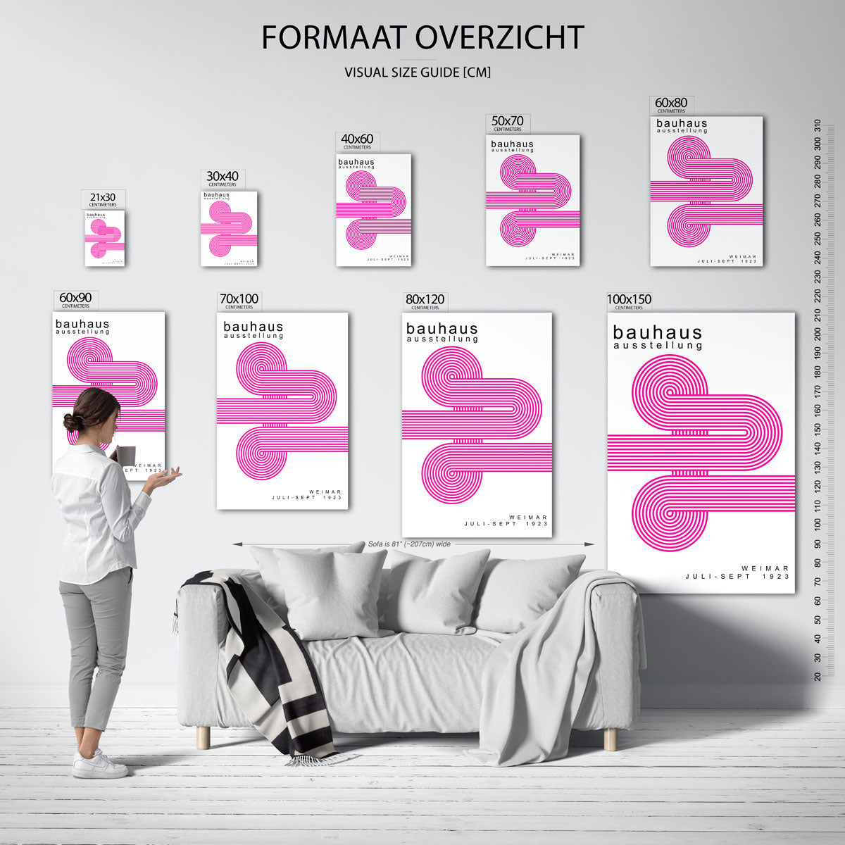  – geometrische poster in Bauhaus-stijl van WallArtistic