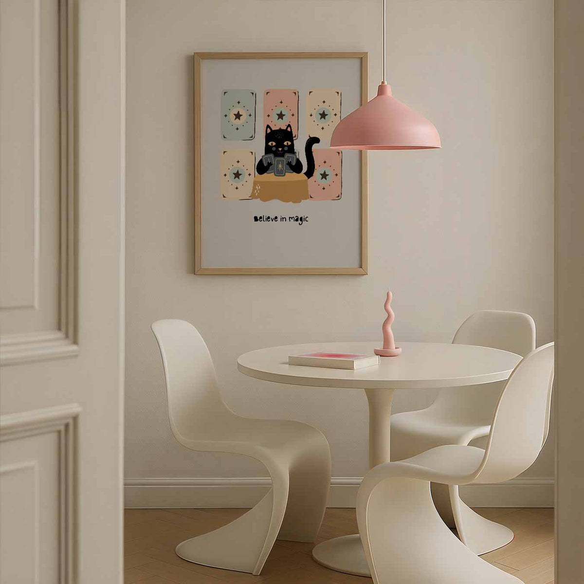 Magische Kat Tarot – staande mindful wanddecoratie van WallArtistic