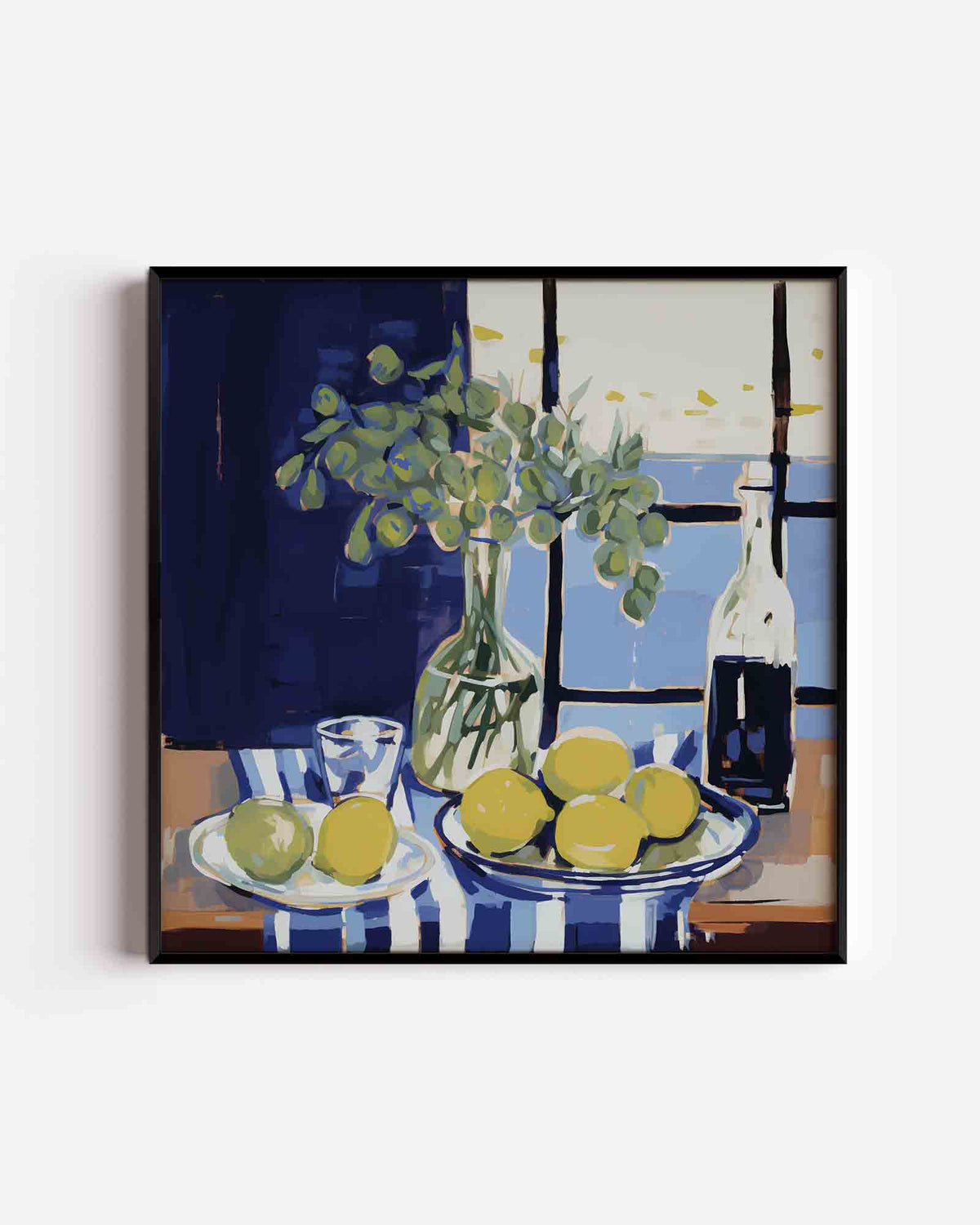 Stilleven met citroenen – keuken vierkante poster als wanddecoratie