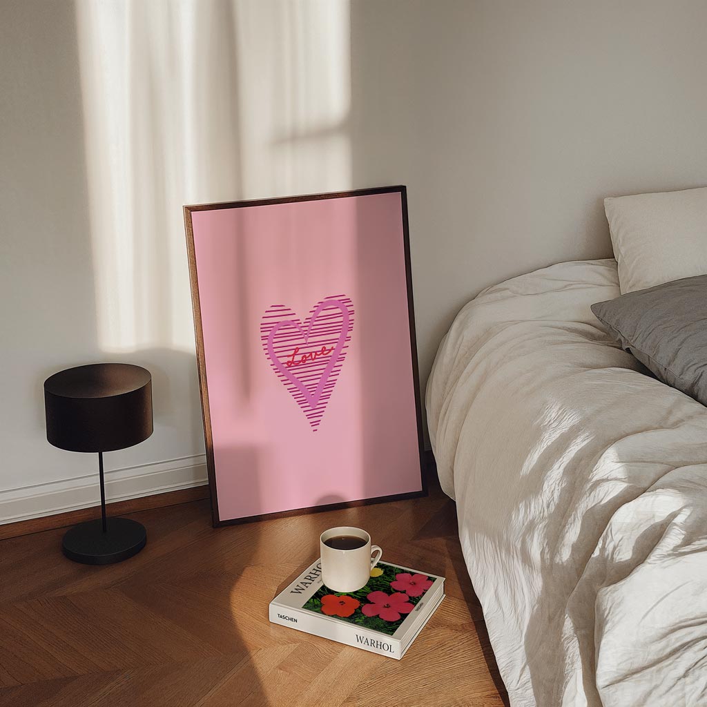 Liefdeshart – staande zomer wanddecoratie van WallArtistic