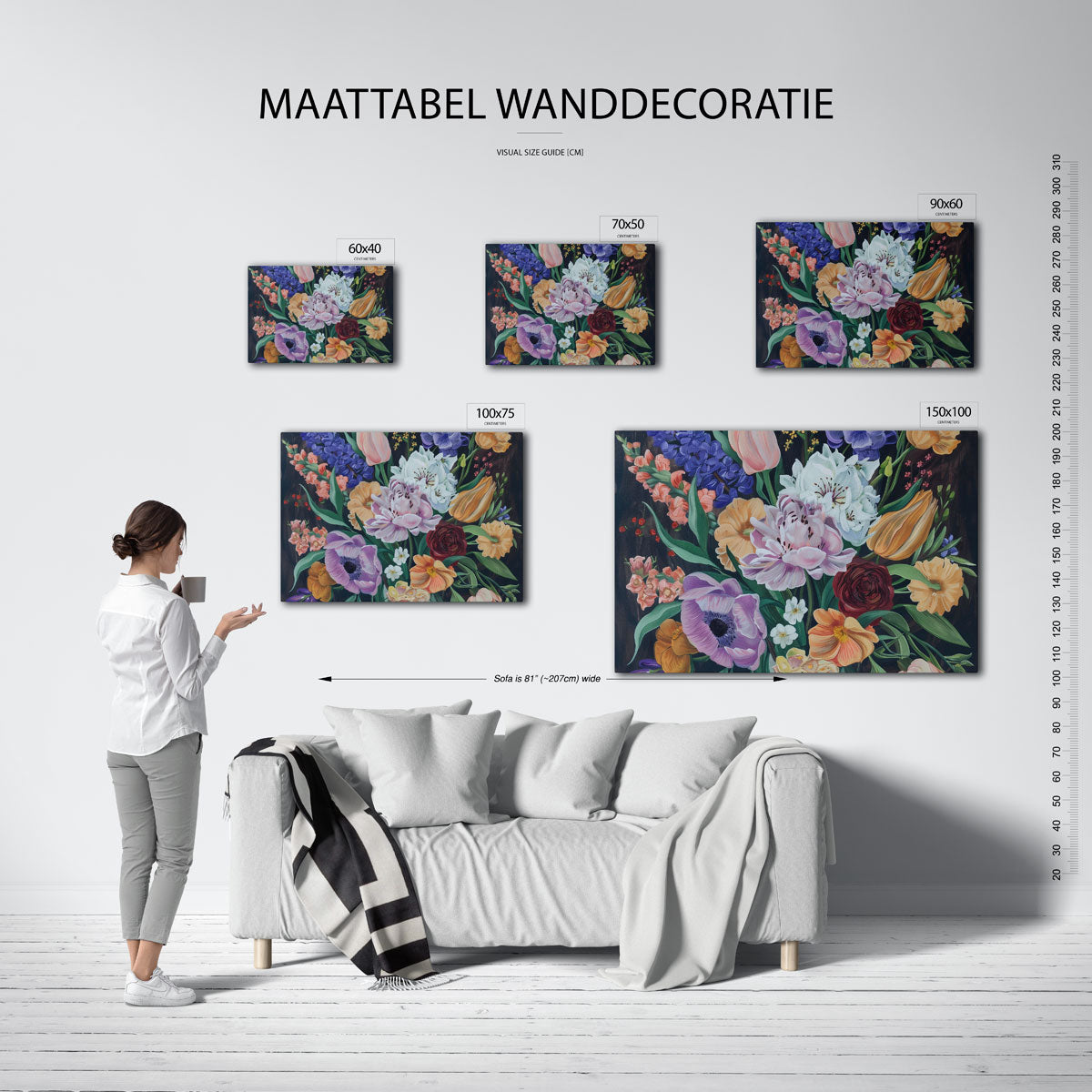 Bloemenpracht – Bloemen kunstwerk – kunstwerk op canvas, dibond of plexiglas