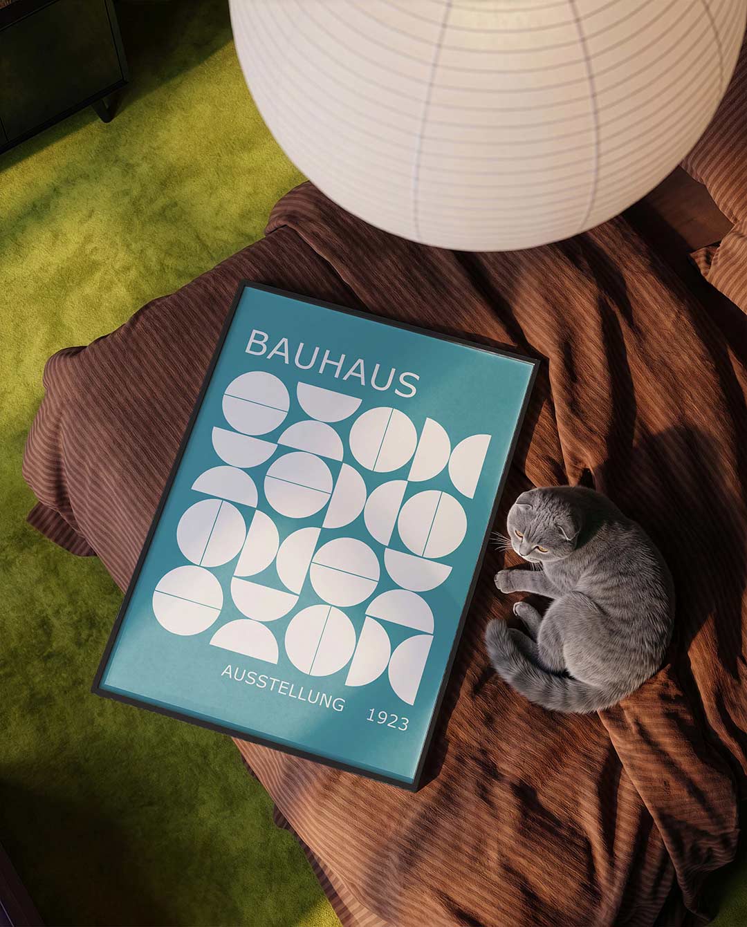 Vormritme en kleur – moderne Bauhaus wandkunst als poster