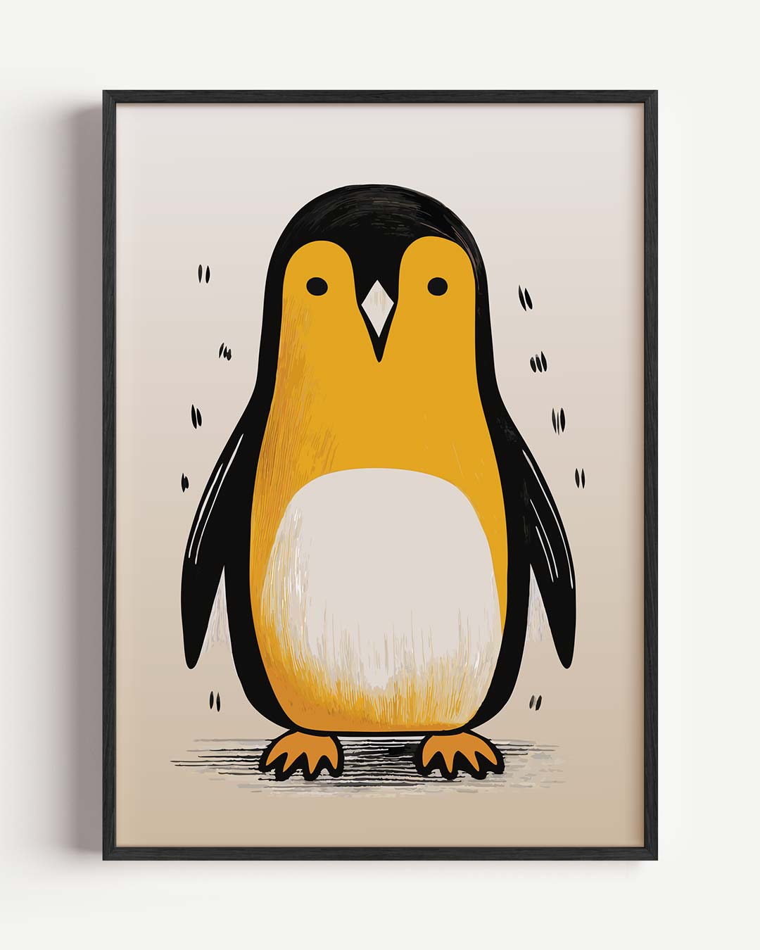 Schattige Pinguïn Illustratie – kids portret poster als wanddecoratie