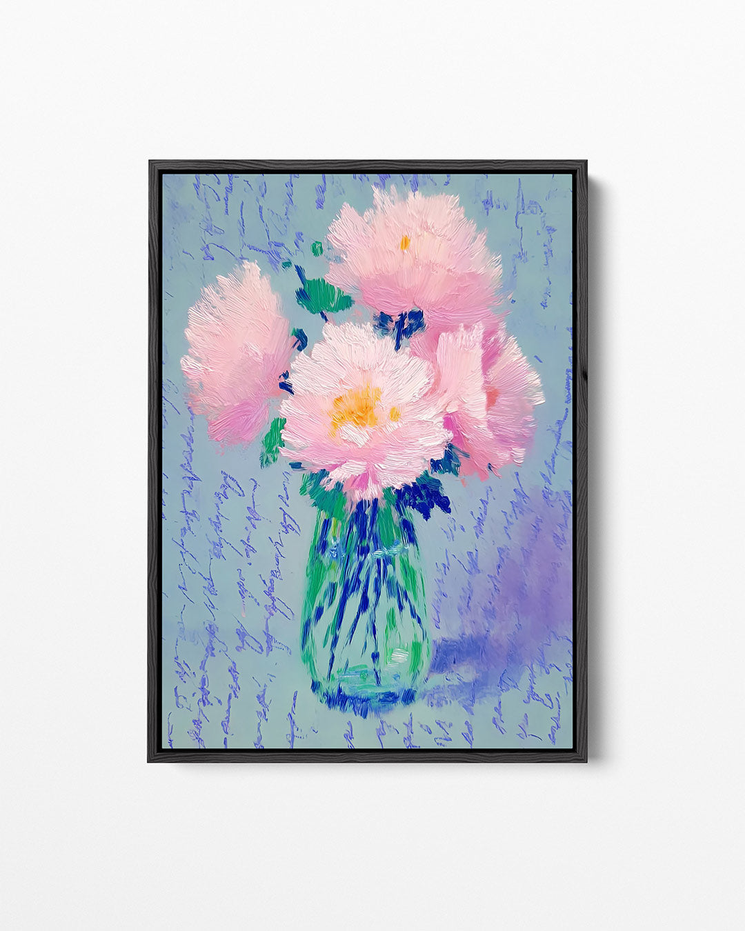 Bloemen in vaas – staand wanddecoratie kunstwerk