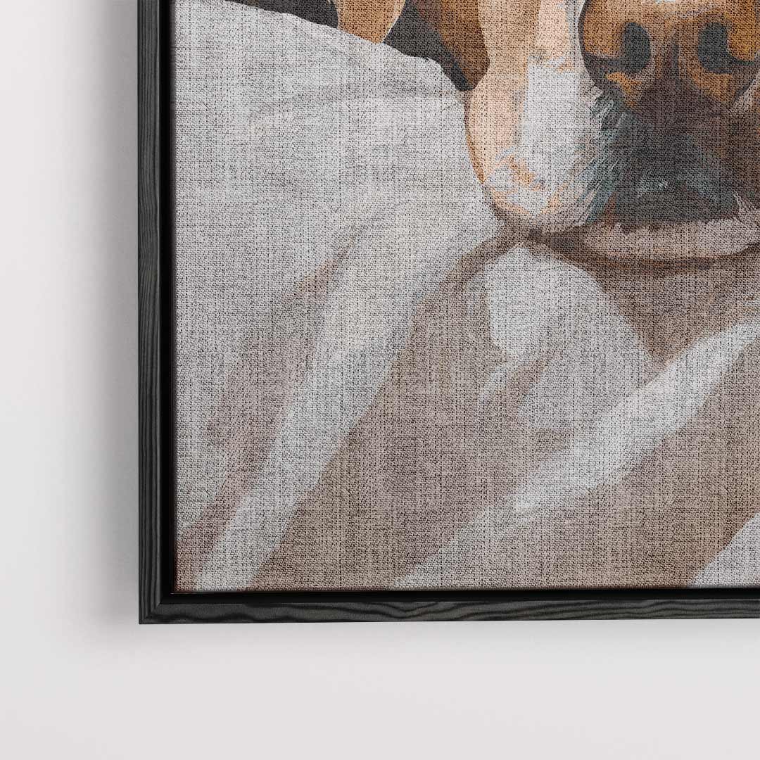 Dromerige Labradoodle – plexiglas wanddecoratie in portret formaat