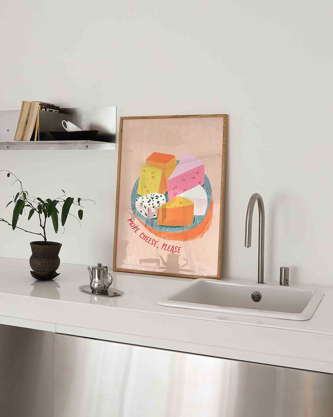 Kaasplateau – keukenposter in staand formaat