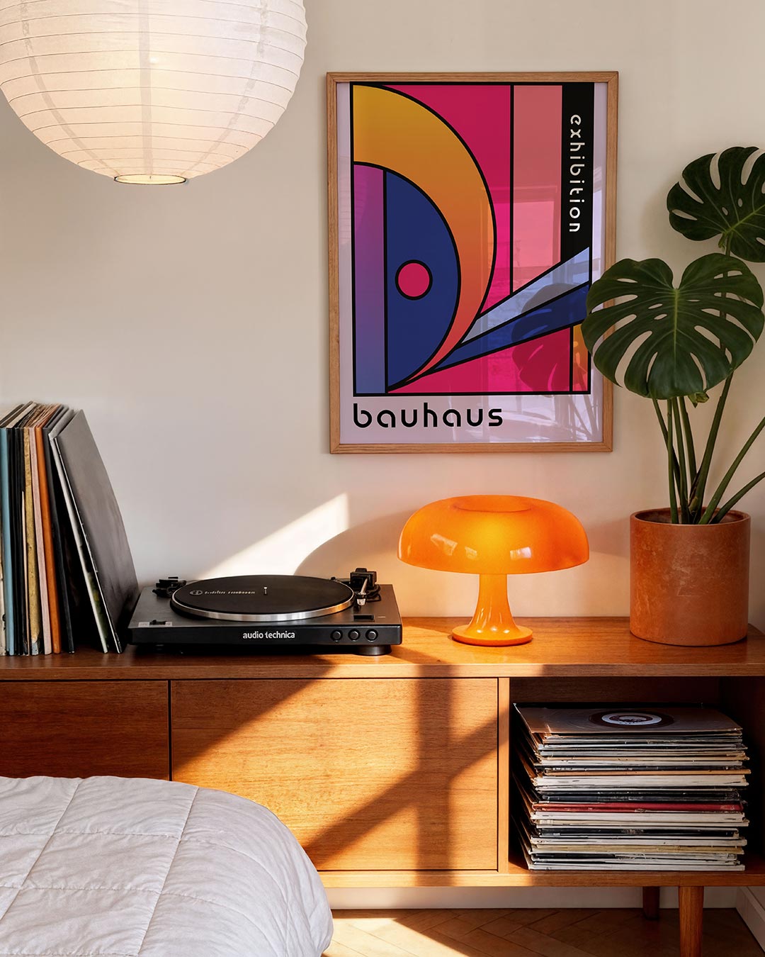 Vormen en kleurvlakken – moderne Bauhaus wandkunst als poster