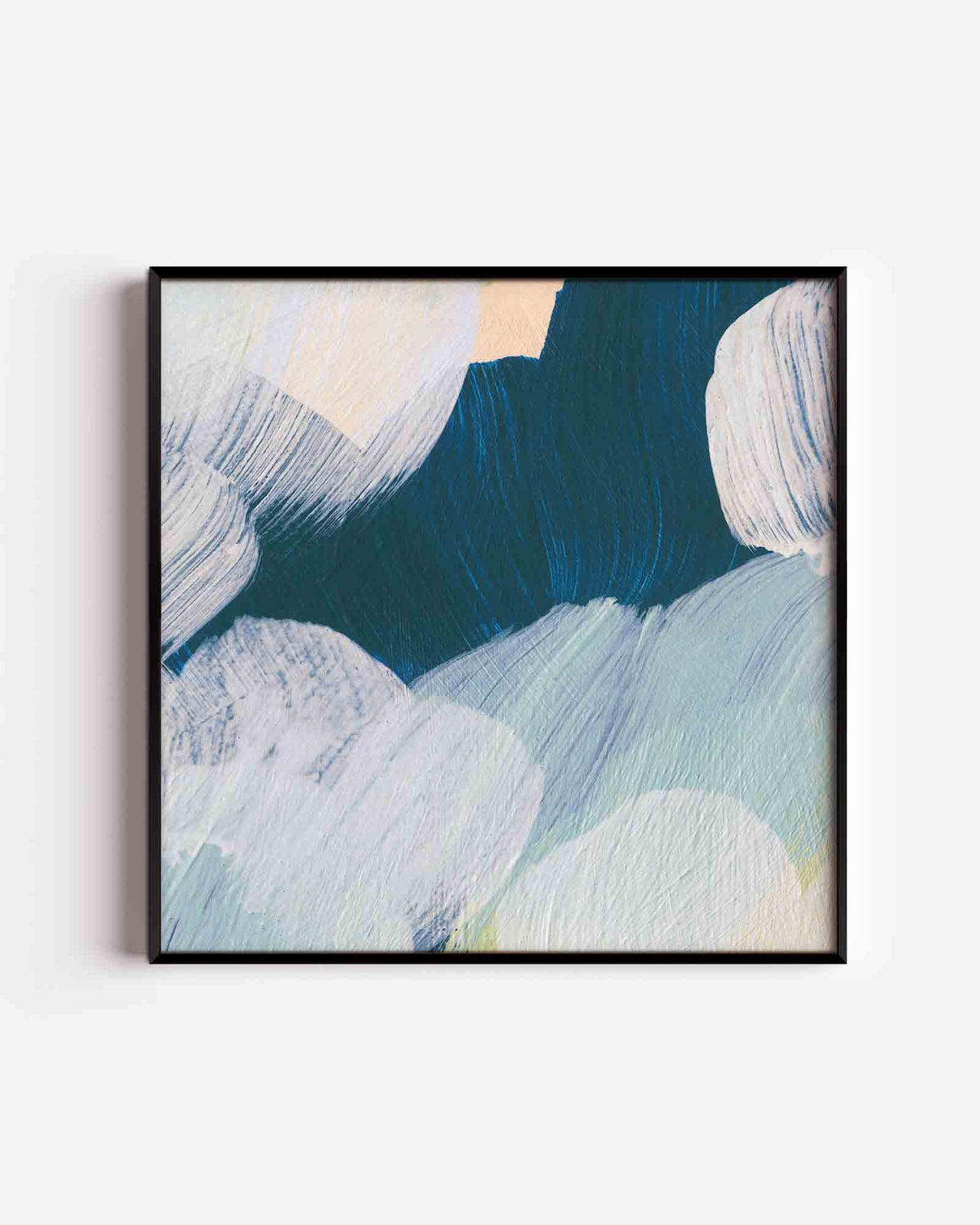 Abstracte penseelstreken – schilderkunst vierkante poster als wanddecoratie