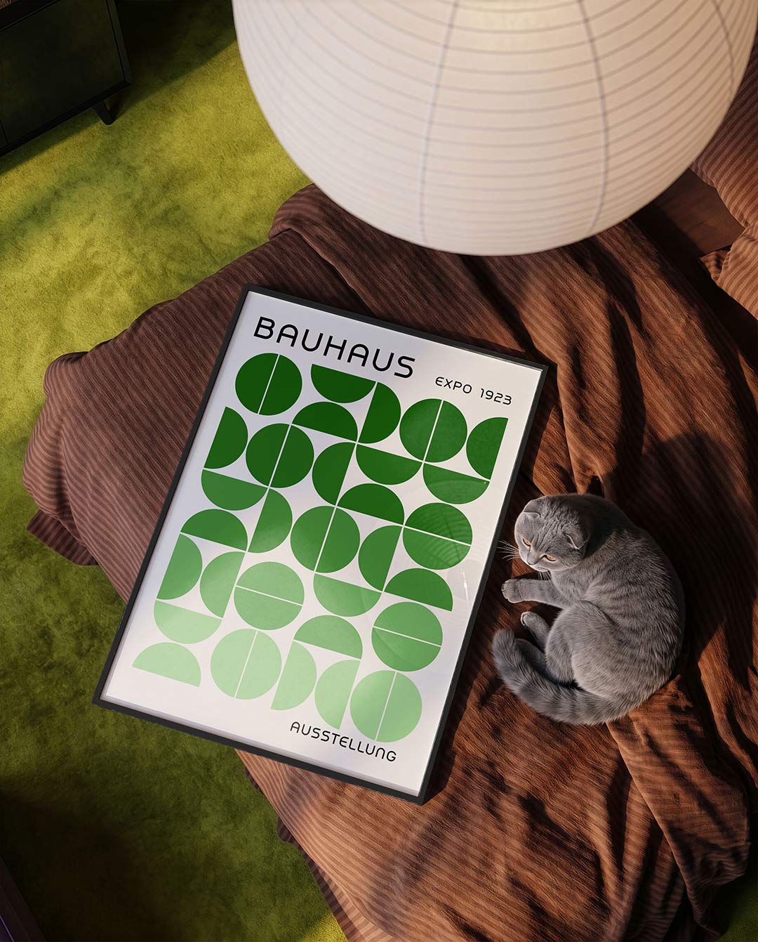 Vormritme en kleur – moderne Bauhaus wandkunst als poster