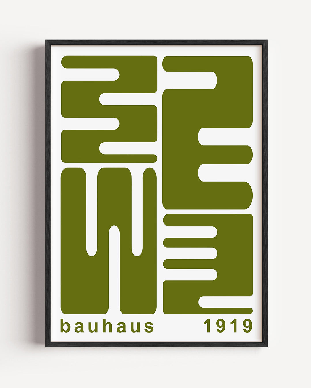 Vormritme en lijnen – staande Bauhaus poster als wanddecoratie