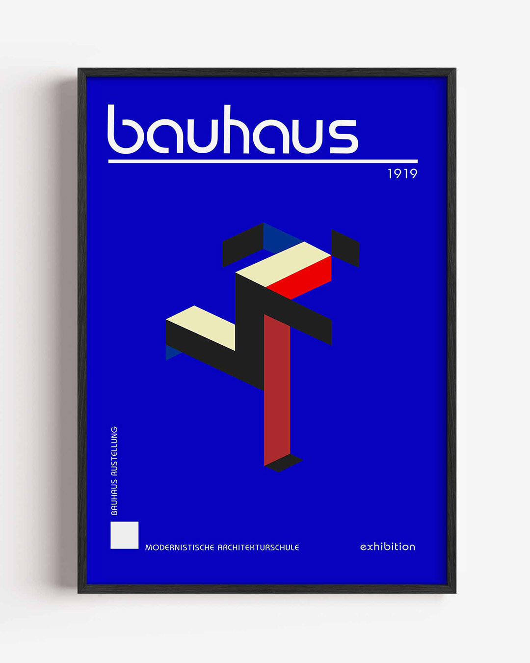 Vorm en kleur – staande Bauhaus poster als wanddecoratie