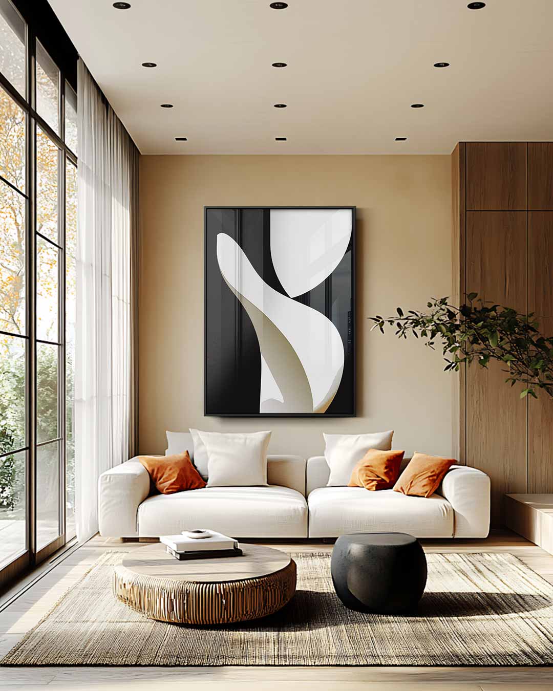 Minimalistische Abstracte Vormen – staande wandkunst voor woonkamer of interieur