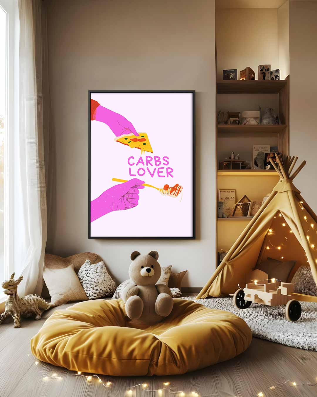 Carbs lover – modern portret kunstwerk van WallArtistic