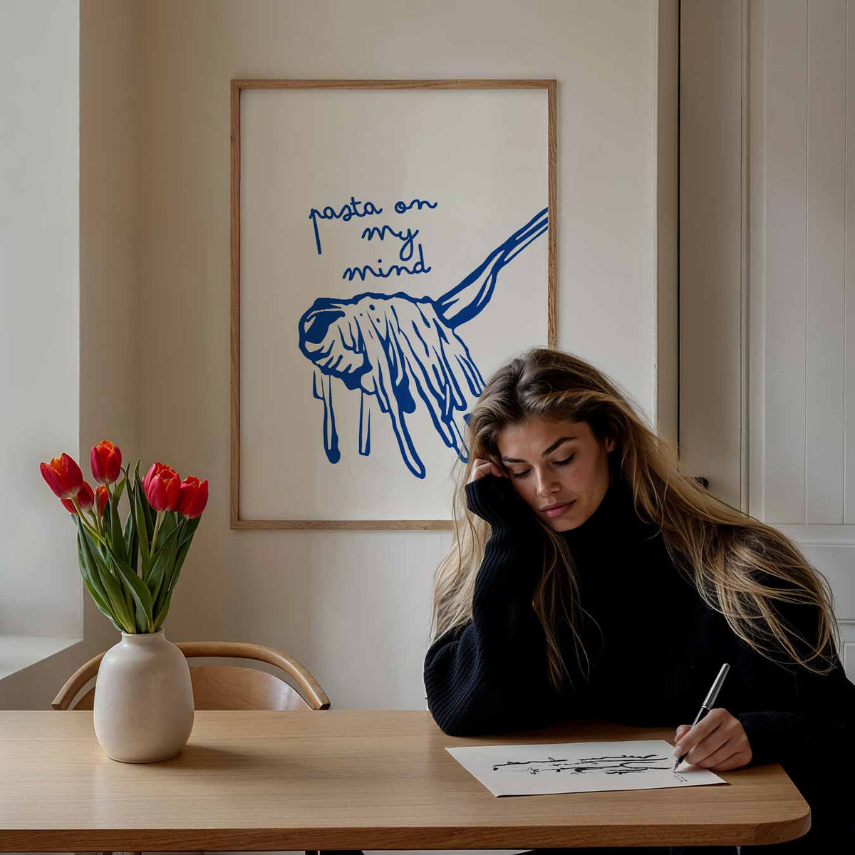 Pasta Love – keuken poster als sfeervolle staande wanddecoratie