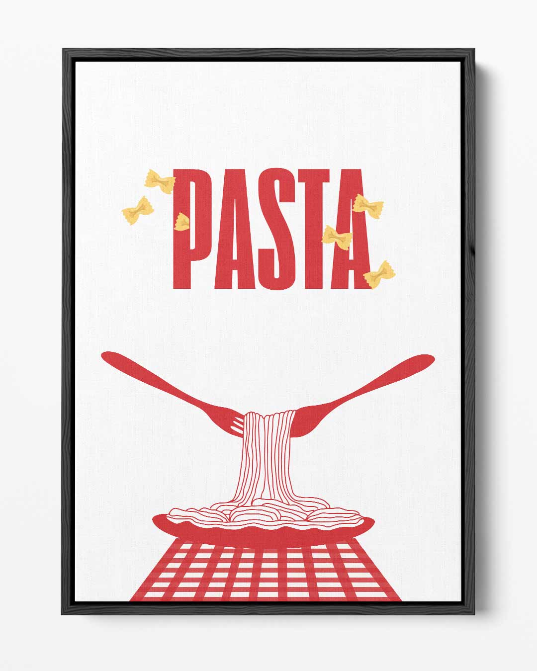 Pasta Liefde – portret kunstwerk als wanddecoratie