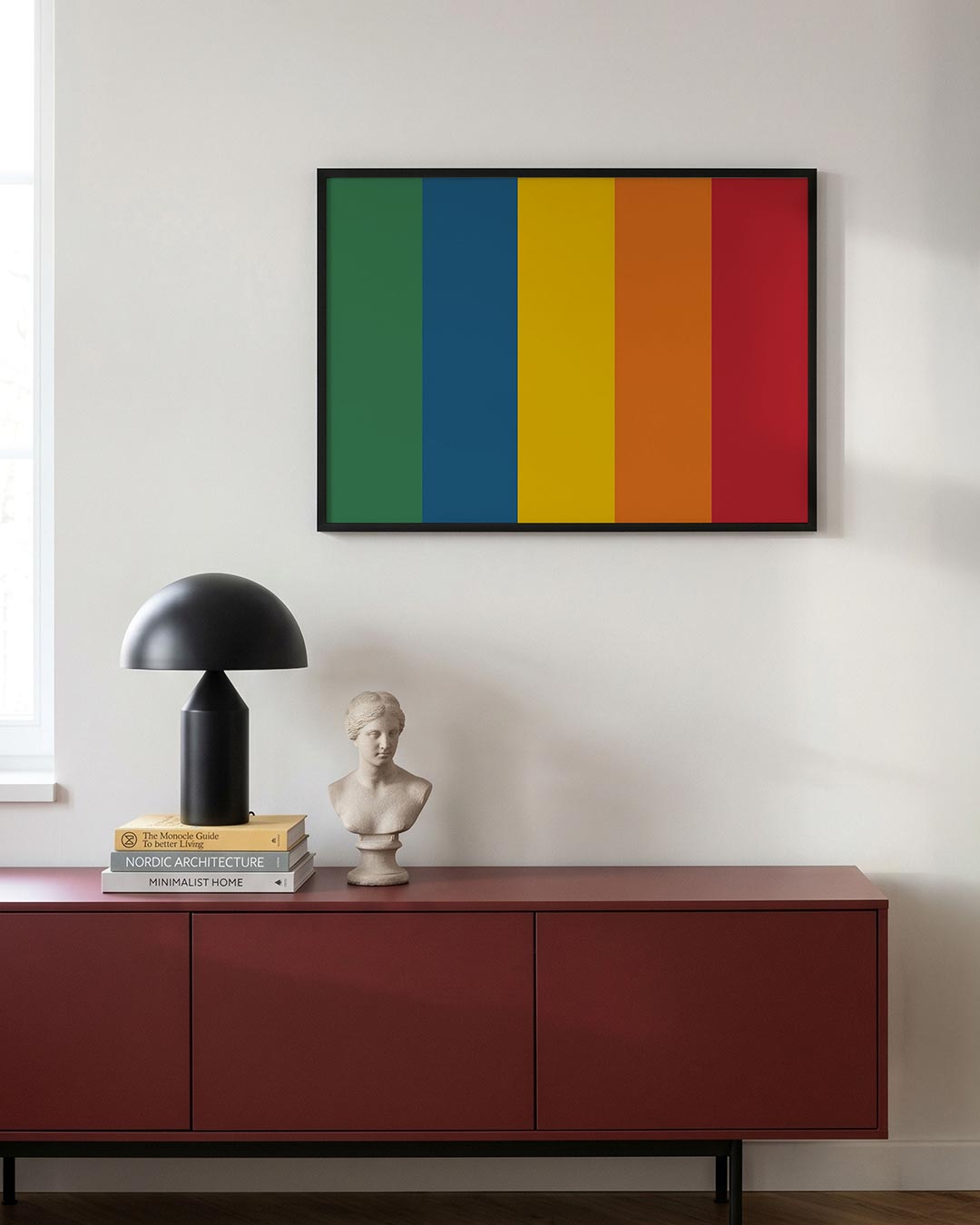 Kleurvlakken ritme – moderne Bauhaus wandkunst als poster