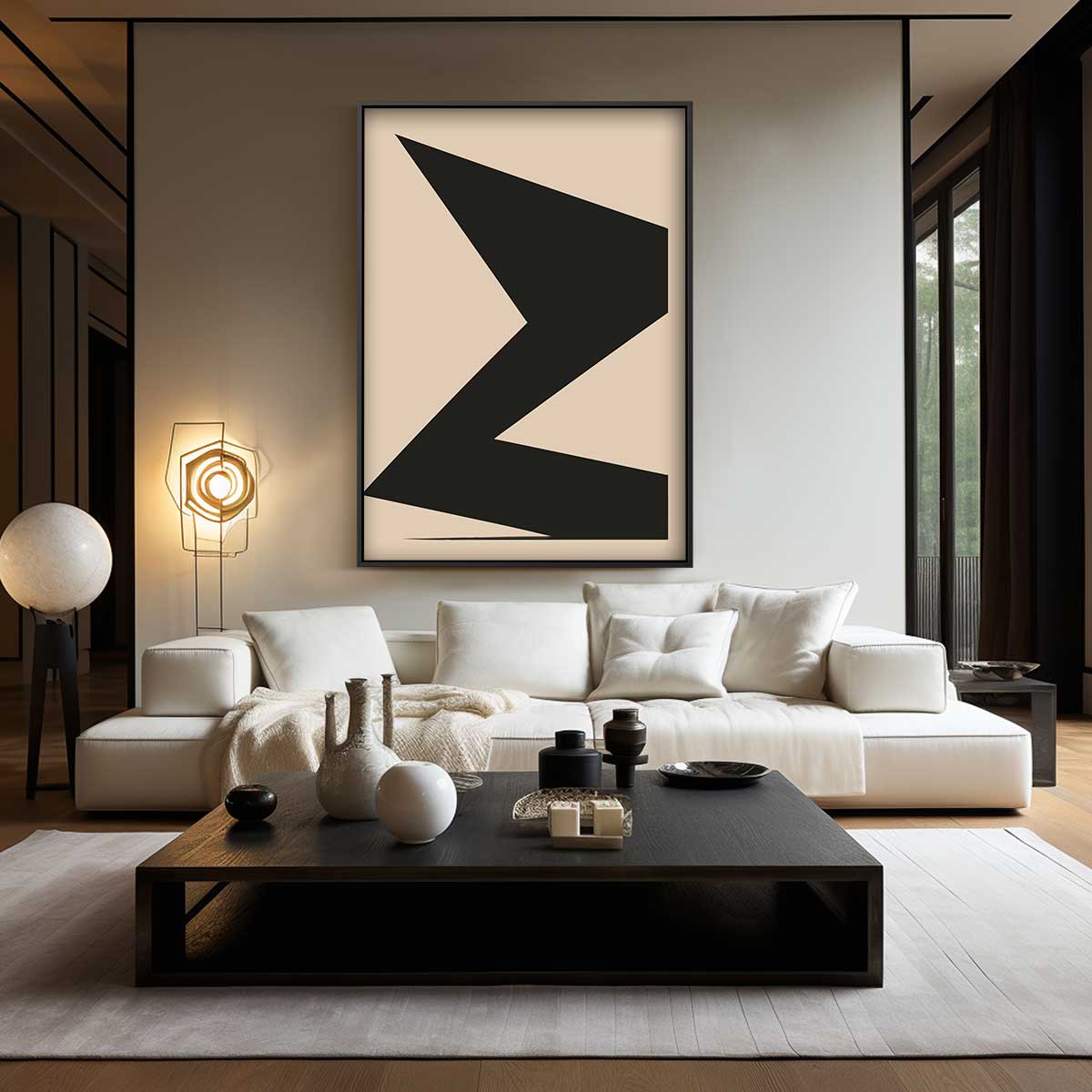 Abstracte Vormstudie – modern portret kunstwerk van WallArtistic