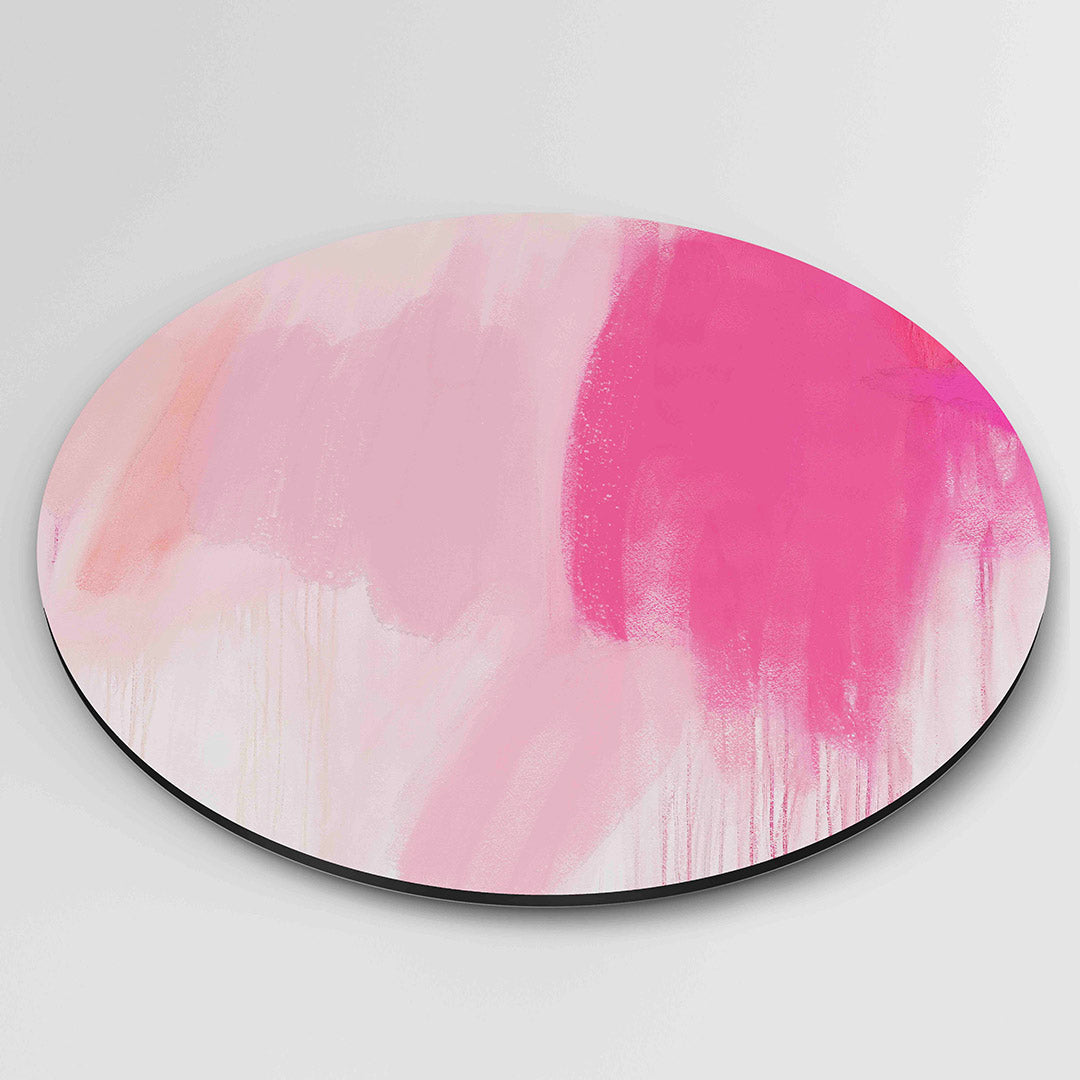 Roze tinten – moderne ronde wanddecoratie van WallArtistic