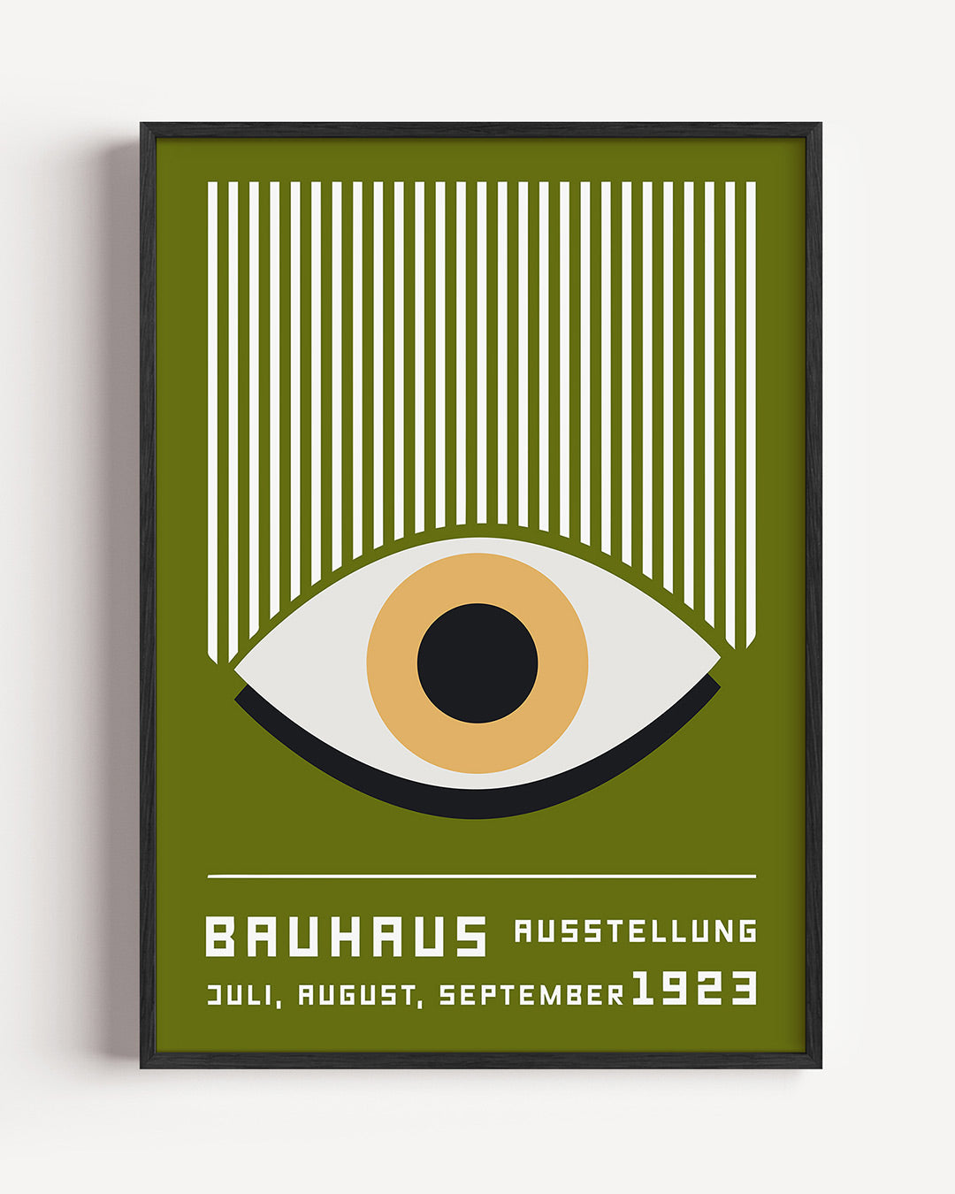Oog en lijnen – staande Bauhaus poster als wanddecoratie