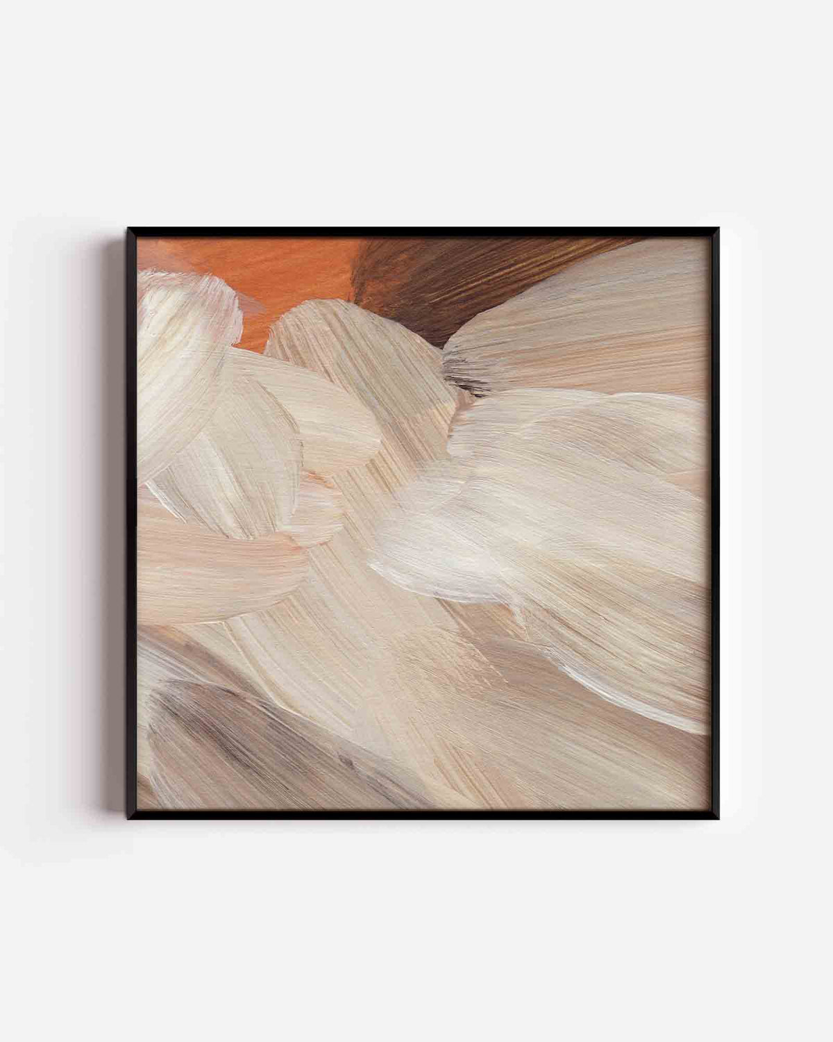 Abstracte penseelstreken – schilderkunst vierkante poster als wanddecoratie