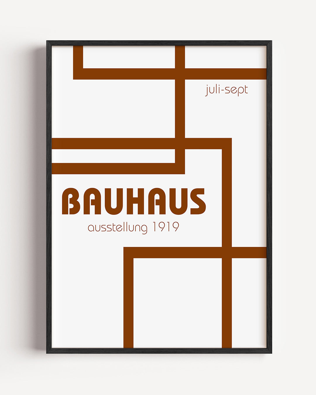 Lijnen en vlakken – staande Bauhaus poster als wanddecoratie