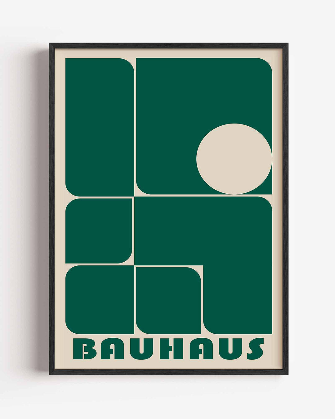 Vorm en balans – staande Bauhaus poster als wanddecoratie