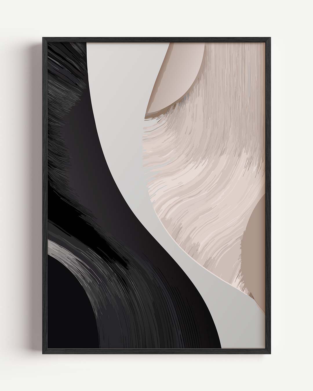 Stijlvolle Abstracte Kunstposter – kleurrijke abstracte portret poster als wanddecoratie