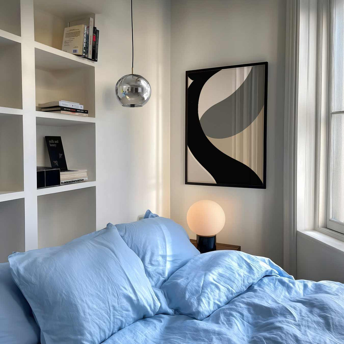 Moderne Abstracte Werveling – abstracte poster als moderne staande wanddecoratie