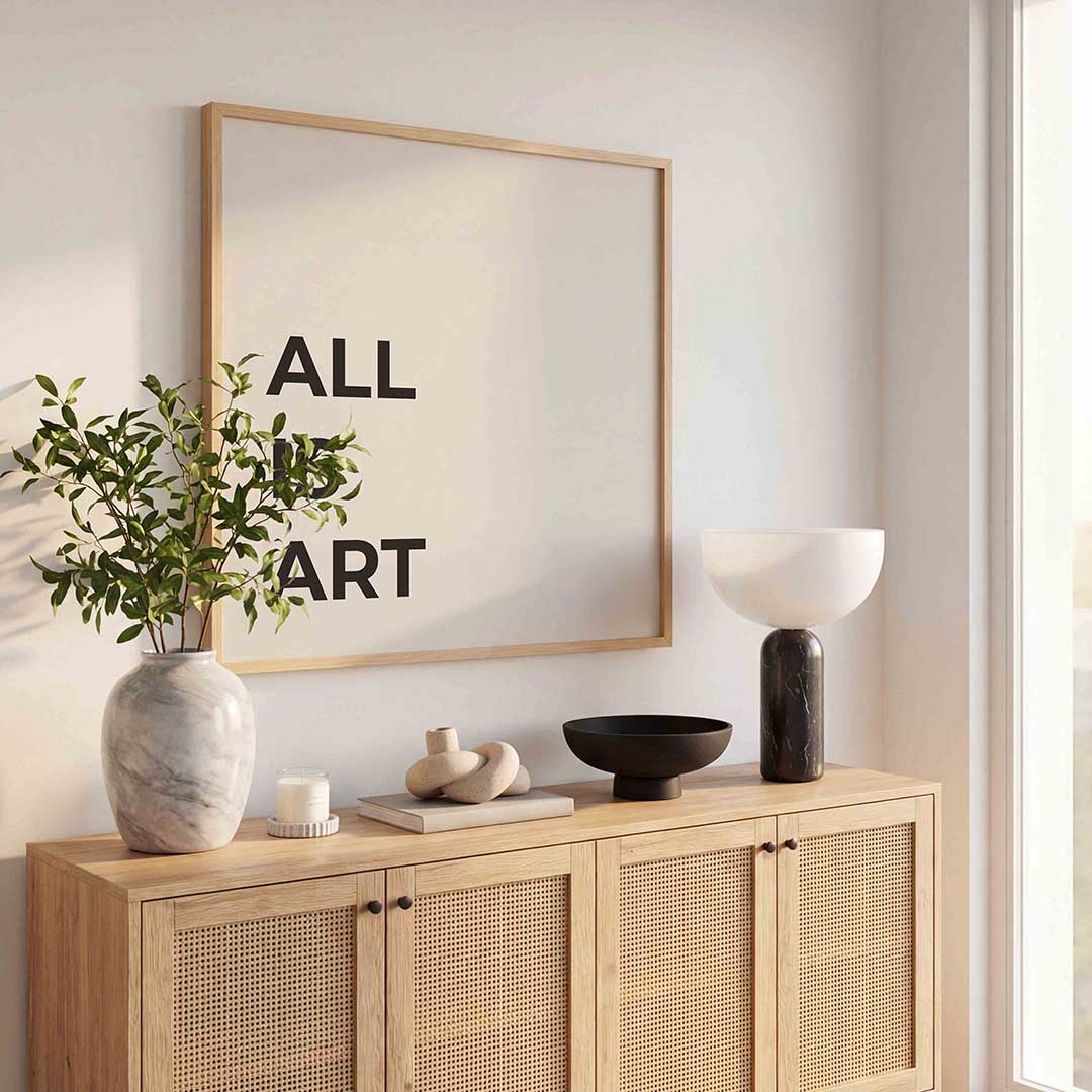 All is art – kleurrijke poster in vierkant formaat