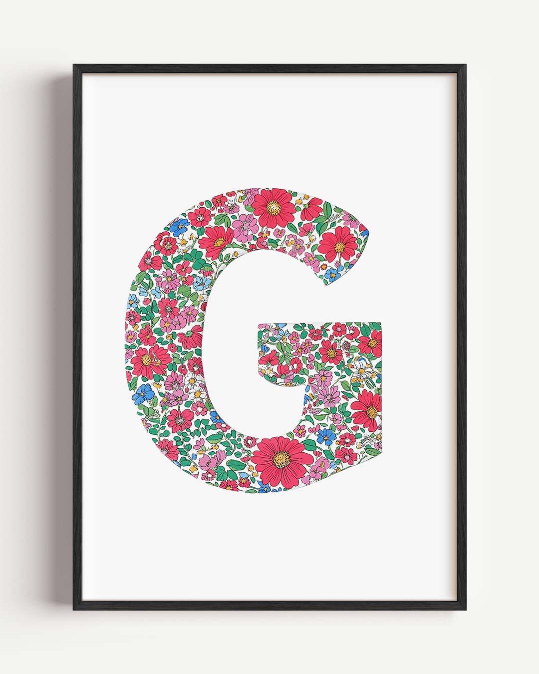 Bloemenpracht Letterposter – kids portret poster als wanddecoratie