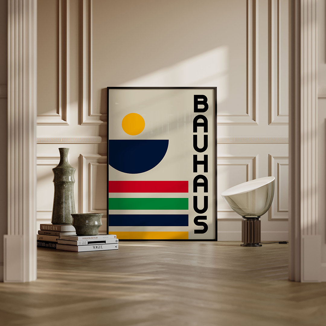 Vorm en kleur – moderne Bauhaus wandkunst als poster