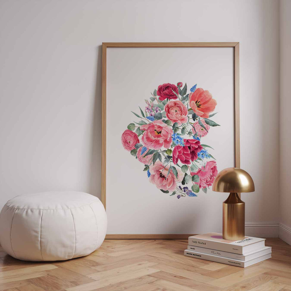 Bloemenpracht Wanddecoratie – speelse wandkunst als portret kinderposter