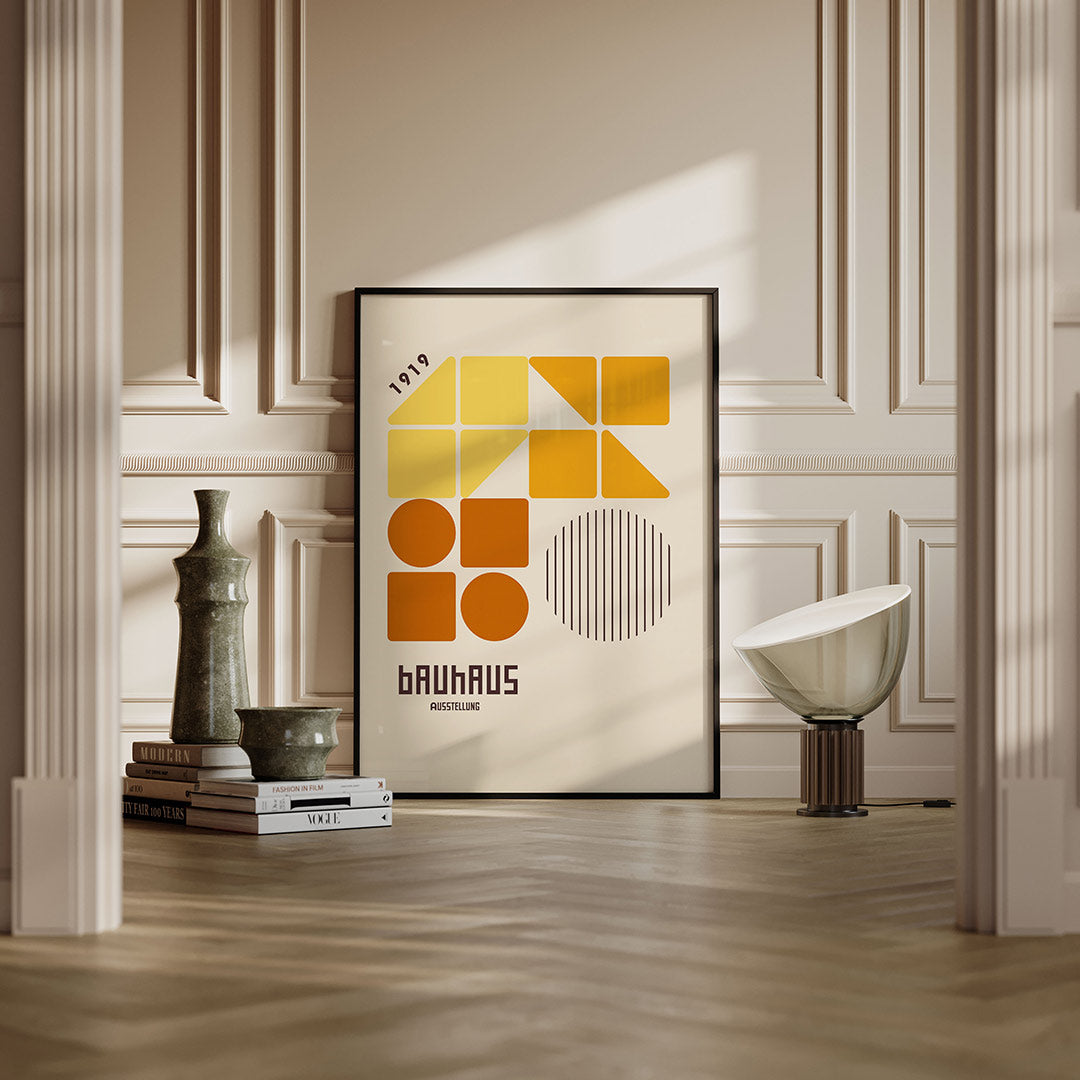 Vorm en kleurvlakken – moderne Bauhaus wandkunst als poster