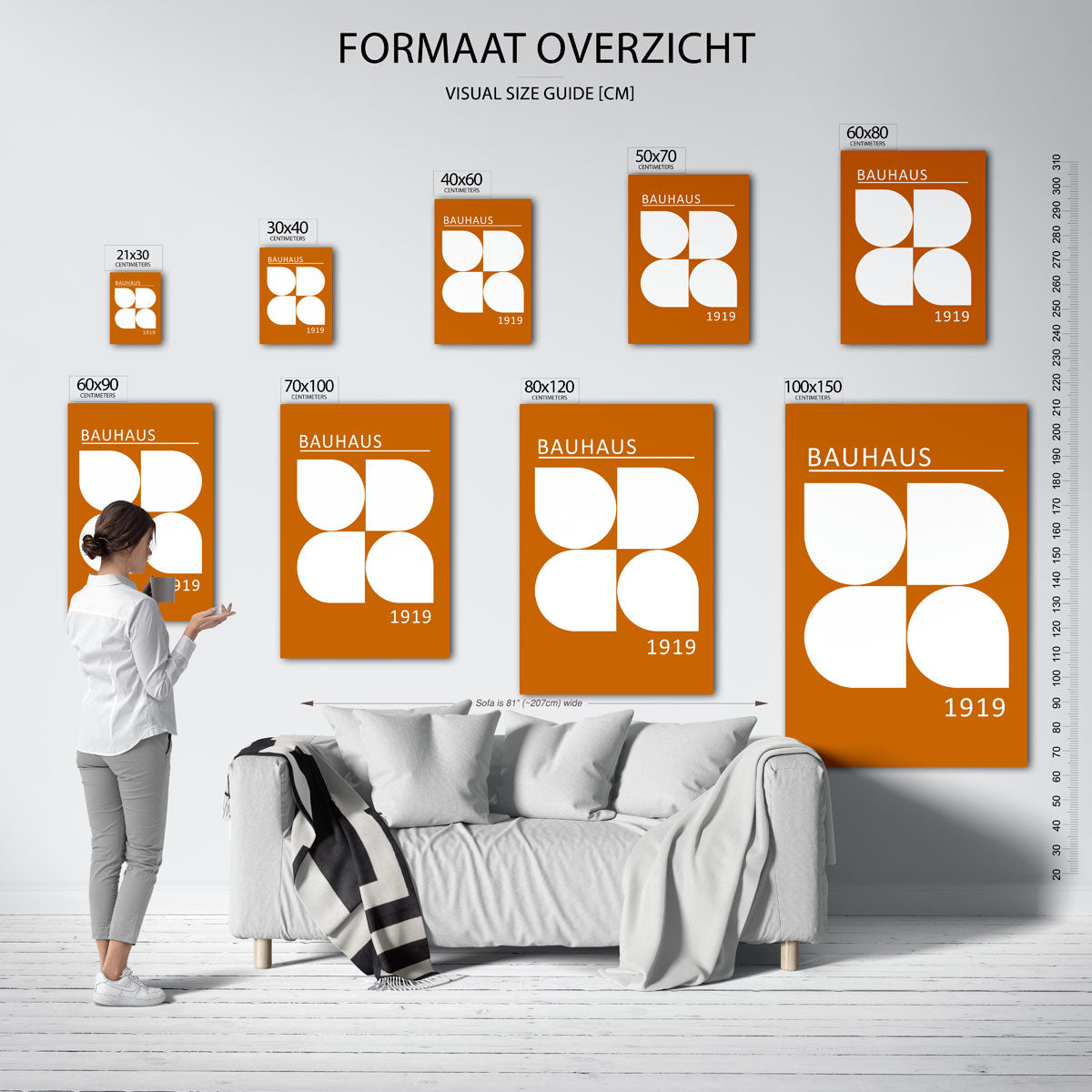  – geometrische poster in Bauhaus-stijl van WallArtistic