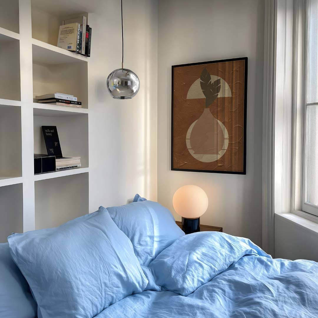 Aardetinten Vaas – staande abstracte wanddecoratie van WallArtistic