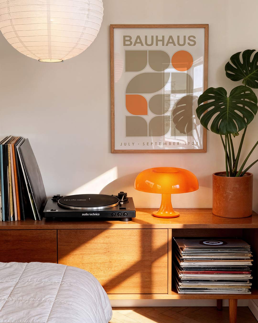 Vormen en kleurvlakken – geometrische Bauhaus poster in staand formaat