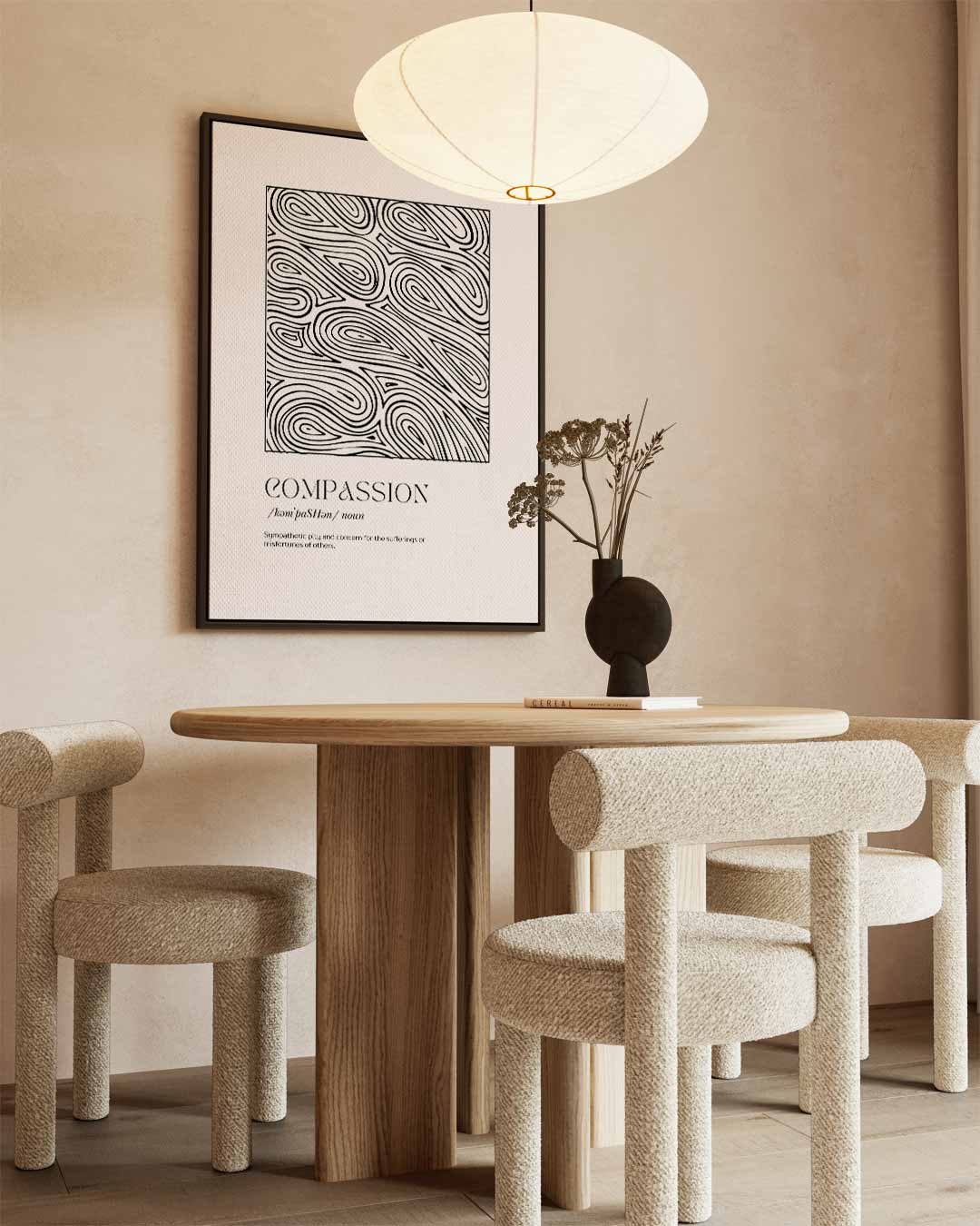 Abstracte Golfpatronen in Zwart en Wit – dibond wanddecoratie in staand formaat