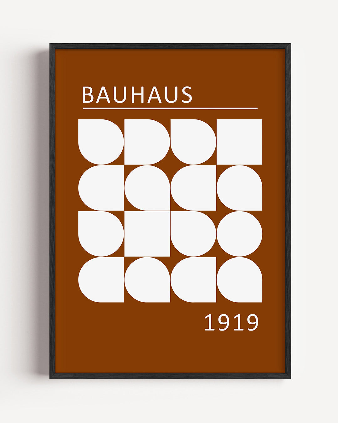 Vorm en balans – staande Bauhaus poster als wanddecoratie