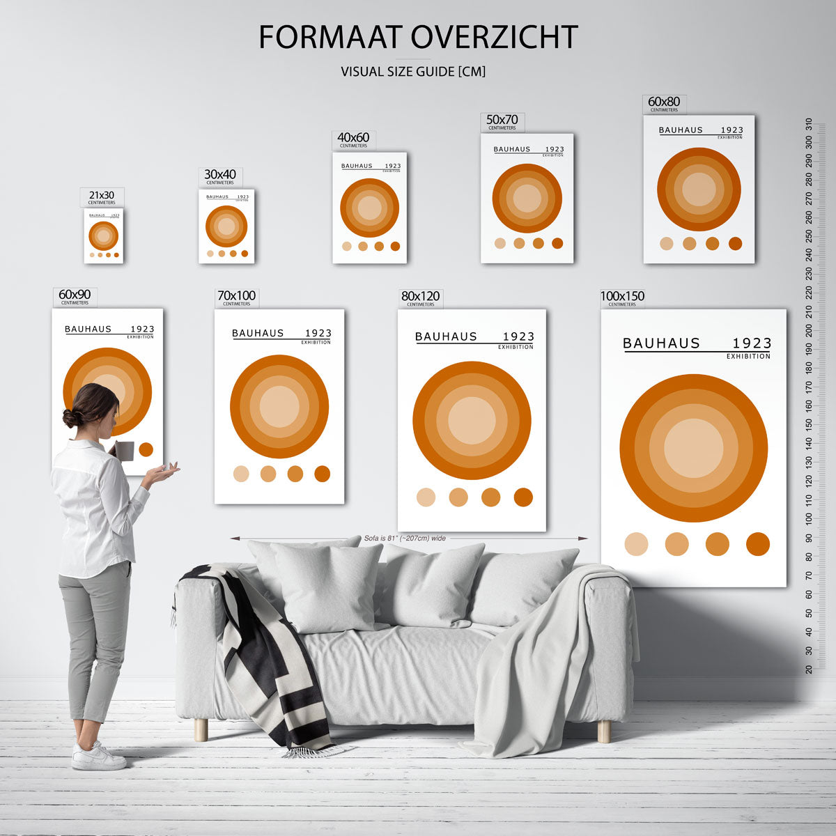  – geometrische poster in Bauhaus-stijl van WallArtistic