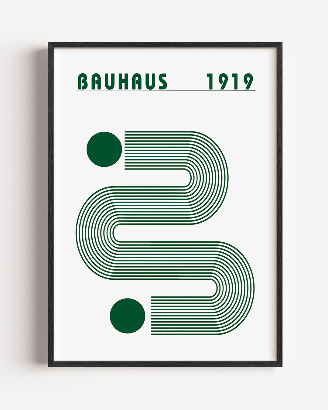 Lijnen en vormen – staande Bauhaus poster als wanddecoratie