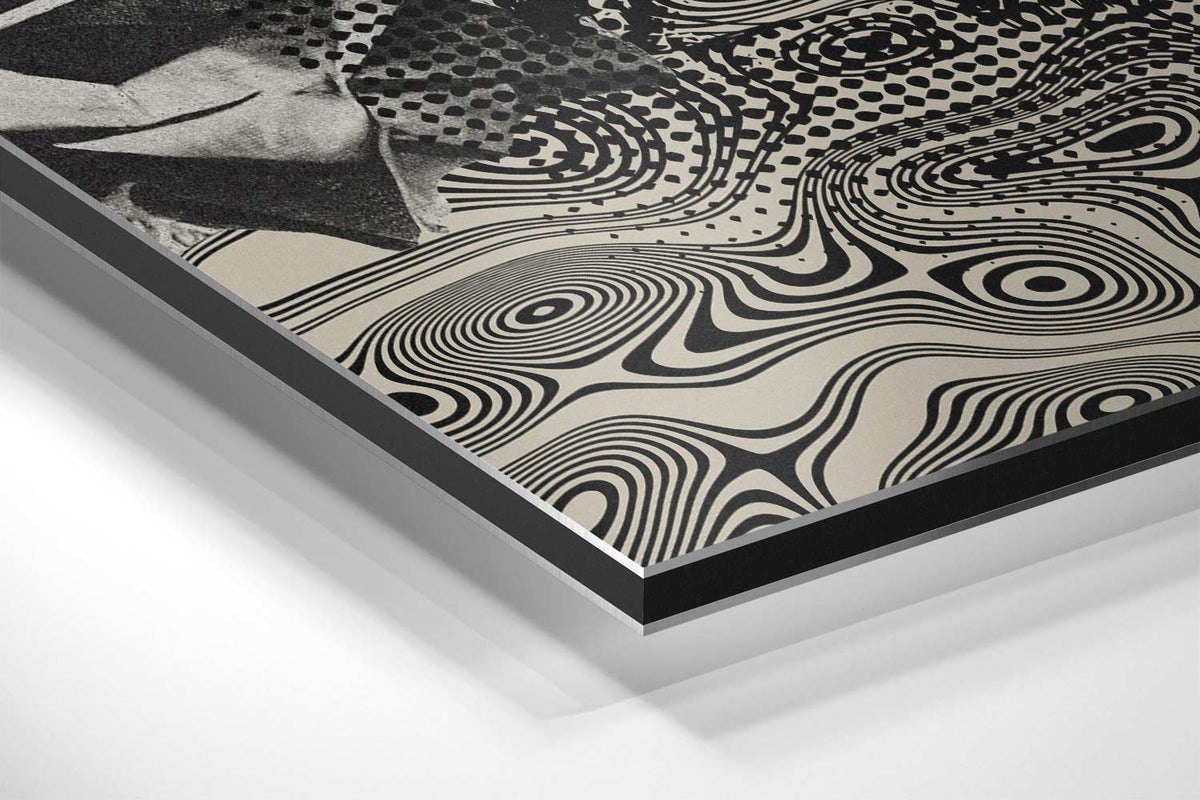 Surrealistische Droomwereld Collage – plexiglas wanddecoratie in portret formaat