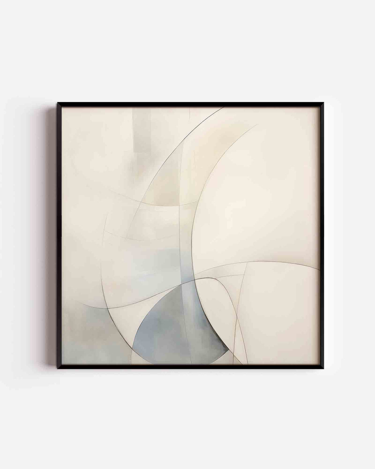 Abstracte lijnen – zacht abstracte vierkante poster als wanddecoratie