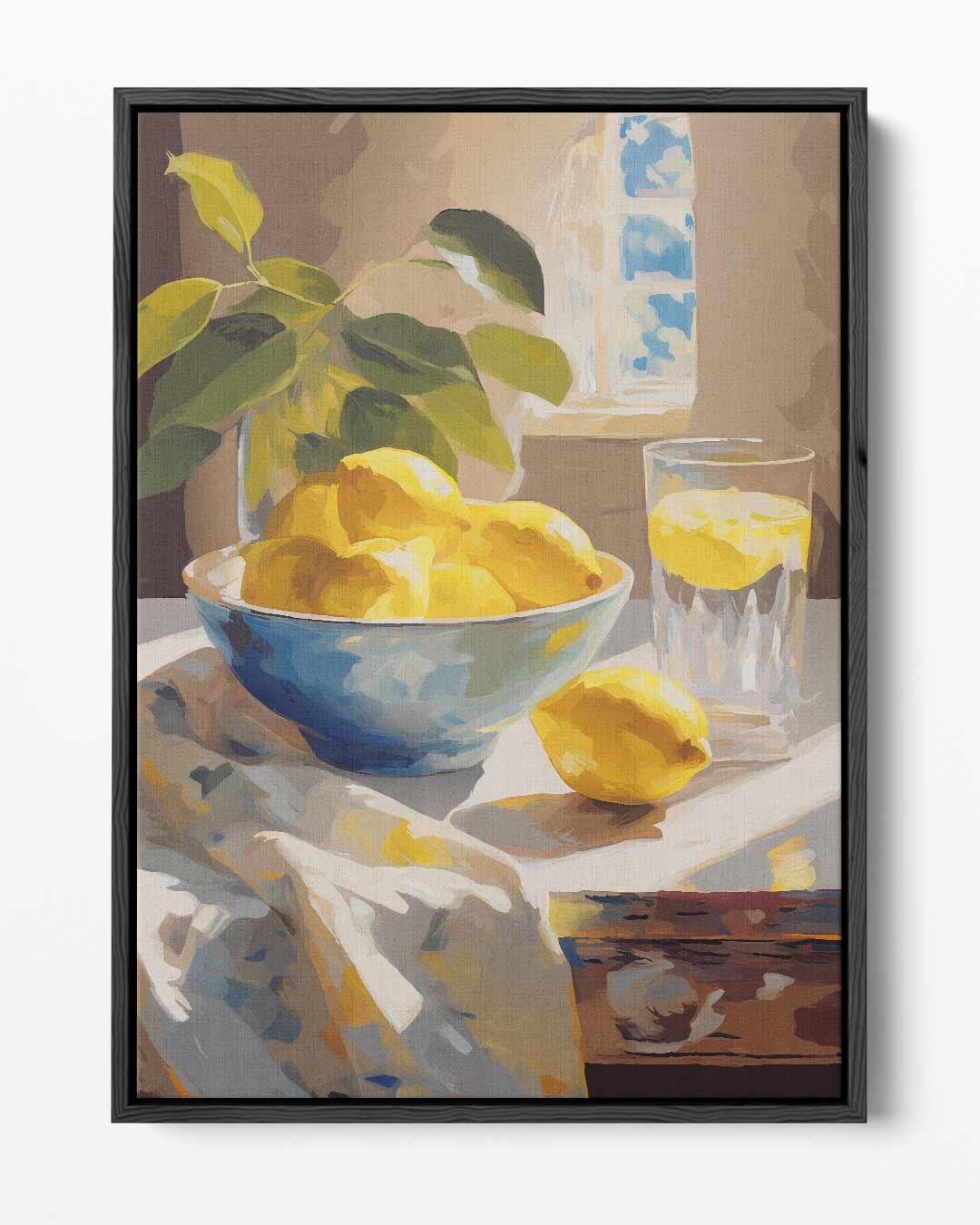 Citroenmoment in de Zon – portret kunstwerk als wanddecoratie
