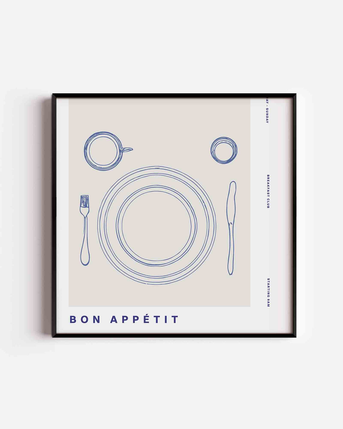 Bon appétit – keuken vierkante poster als wanddecoratie