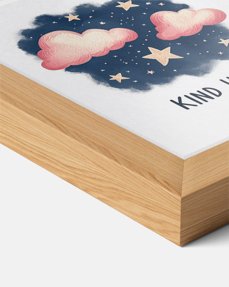 Dromerige Sterrennacht – kids poster als vrolijke staande wanddecoratie