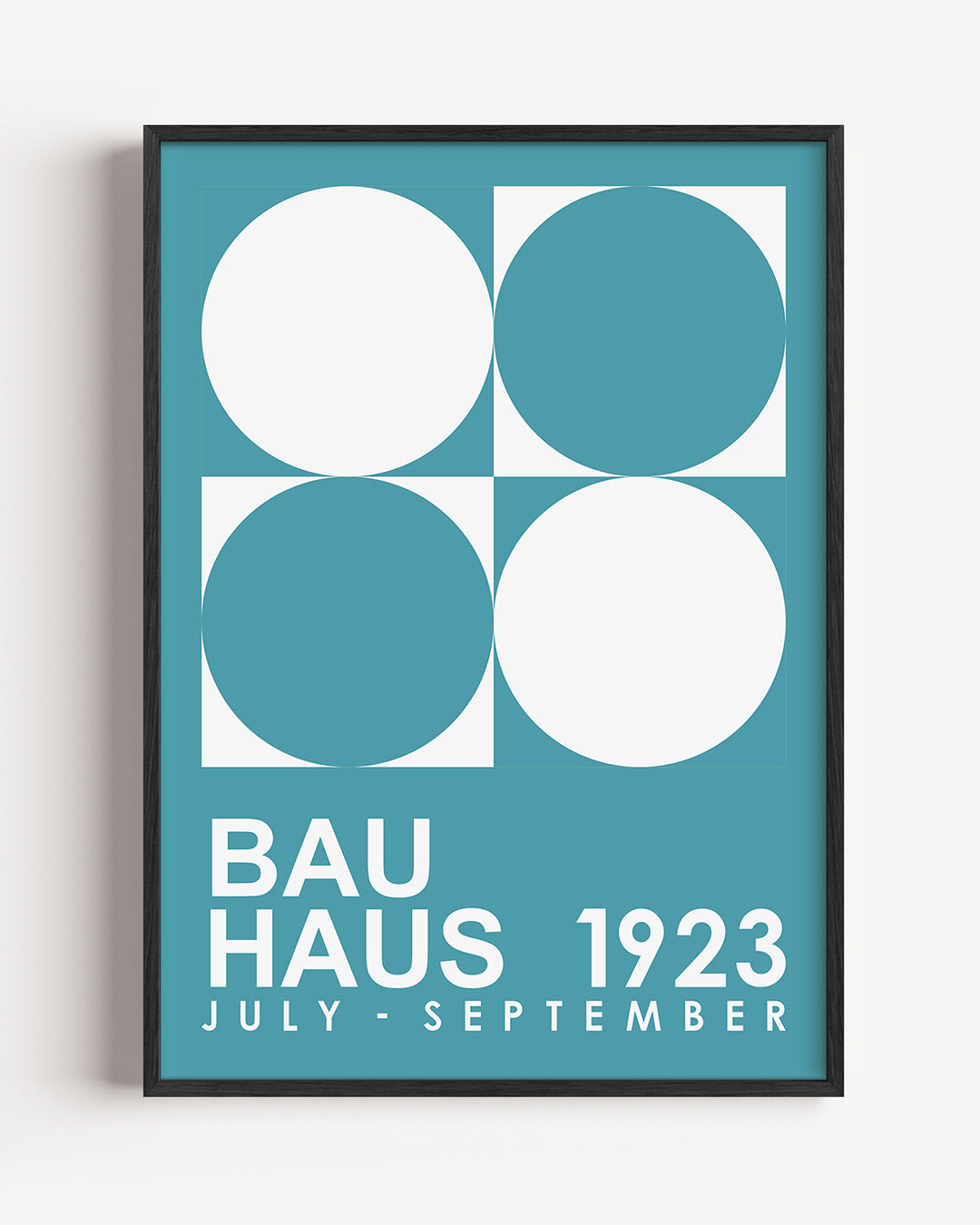Cirkel en vierkant – staande Bauhaus poster als wanddecoratie